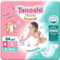 Подгузники для детей Tanoshi, размер L  / 4 (8-13 кг), 54 шт, ультратонкие и дышащие