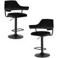 Dobrin Стул барный CHARLY BLACK (черный велюр (MJ9-101))(2 шт/уп)