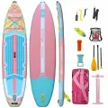 Надувная Сап-доска SKATINGER White Night Glow (SUP board) двухслойная 335*84*15см