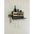 Настенная полка для бутылок и бокалов midi_gry/b