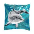 PN-0186299 Набор для вышивания несчётный крест (подушка) 40х40, Дельфин Vervaco