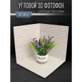 Фотофон угловой 30х30 серый кирпичная стена