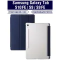 Чехол для планшета Samsung Galaxy Tab S10 FE/ Tab S9/ Tab S9 FE (SM-X526, SM-X710/X716, BSM-X510/X516), держатель для стилуса, из мягкого силикона (темно-синий)