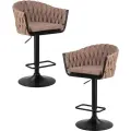 Набор 2 шт. Стул барный DOBRIN LEON, LM-9690, коричневая ткань (LAR 275-3)