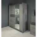 КМ Денвер Риббек серый Шкаф-купе 2-х дверный 2300 (6уп)