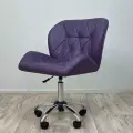 Стул для мастера на колесиках, фиолетовый