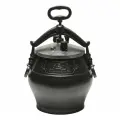 Казан афганский 5 л с ручками, цвет: черный