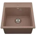 Мойка для кухни VIGRO врезная из искусственного камня (46*50 см), терракотовый