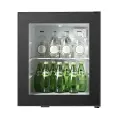 Шкаф холодильный со стеклом COOLEQ TBC-38 черный термоэлектрический, 38 л, мини холодильник, 430х410х510 мм