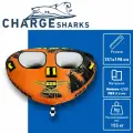 Ватрушка буксируемая CHARGE SHARK Sharks Twin, двухместная, оранжевая