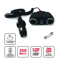 AVS A80922S (A80922S_AV1) разветвитель прикуривателя 12 / 24v, на 2 выхода + 2 usb