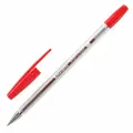 Ручка шариковая Brauberg M-500 Classic (0.35мм, красная, корпус прозрачный) (143446), 50шт.