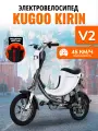 Электровелосипед KUGOO Kirin V2, алюминиевый сплав, 48V, диск. мех. тормоз, белый