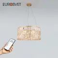 Умная люстра / Подвесной светильник с управлением по WI-FI Eurosvet Lory 10125/5 Smart Умный дом, золото/прозрачный, хрусталь Strotskis