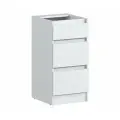 Кухонный модуль напольная тумба столплит Леон ЛНСЯ-40 Белый с тремя ящиками, 40х81х46 см