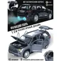 Игрушка металлическая машинка для мальчика Toyota Sequoia 21 х 8 х 7,5 см, внедорожник со светом, звуком и паром на батарейках, масштаб 1:24, E88K24W-1I