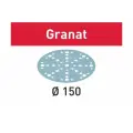 Круг шлифовальный на липучке, 150 мм, Festool Granat STF, 48 отверстий, P500, 100 шт.