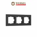 Рамка на 3 поста Werkel Slab W0032908, цвет черный матовый