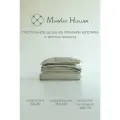 Детское постельное белье, комплект 140х70, муслин, 3 предмета, простыня на резинке, цвет серо-бежевый песок