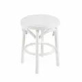 Табурет Венский мягкий (белая эмаль, экокожа белая)