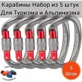 Набор карабинов PAINTER, для туризма и альпинизма, авиационный алюминий, 5 шт.