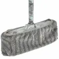 Насадка на швабру Домашняя мода Служанка XL 34х16 см, микрофибра, цвет серый, полоса, короткий ворс