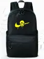 UFO PEOPLE Рюкзак школьный для старшеклассников черный с молодежным принтом/ Ранец модный городской летний для подростков на прогулку, для спорта и тренировки/ Портфель для учебы в школе под ноутбук