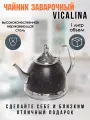 Чайник Vicalina VL-9332, заварочный, с ситечком, нержавеющая сталь, 1л, чёрный