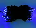 Уличная гирлянда Laitcom Legoled 75 синих LED ламп 10 м, мерцание 100%, черный каучук, соединяемая, IP44, Laitcom