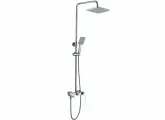 Душевая система, душевой гарнитур с тропической лейкой, смесителем, поворотным изливом и ручной лейкой HB24817 , хром