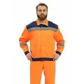 Костюм рабочий ЛЕГИОН куртка/полукомб. Оранжевый/Т. Синий, 60-62, 170-176