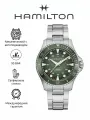 Наручные часы Hamilton, зеленый, серебряный