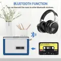 Портативный кассетный проигрыватель EzCAP215 Bluetooth BT 4.2 с функцией автореверса и наушниками для воспроизведения аудиокассет