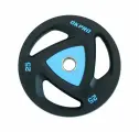 Диск для штанги олимпийский полиуретановый OKPRO, вес 25 кг, диаметр 50 мм