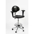 Кресло Лабораторное Полиуретановое с Подлокотниками КР12В