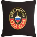 Подушка сувенирная омон МВД России 35х35 вышитая черная