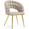 Стул на металлокаркасе Woodville Ball beige/gold 9442577901