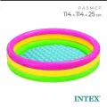 Бассейн надувной Радуга, с надувным дном, 114 х 25 см, от 2 лет, 57412NP INTEX