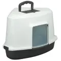 Triol Туалет LB03 для кошек закрытый угловой (совок в комплекте), темно-серый, 56,5*42,5*40см