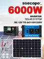 Пакет солнечной системы 6000W, 12V до 220V вне сети инвертора 100A контроллера панели 500W для домашнего/кемпинга резервного