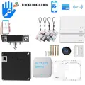 TTlock Bluetooth Smart Lock, скрытый замок для ящика, невидимый электронный замок, карта, разблокировка приложения, шкафчик, умные дверные замки, TTlock 4card 4key G2