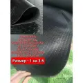 Резиновое покрытие напольное в рулоне 1 х 3.5 (Монета, цвет черный) Резиновая дорожка для авто, гаража, ступень