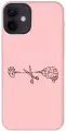 Силиконовый чехол на Apple iPhone 12 Mini / Эпл Айфон 12 мини с рисунком Cut It Soft Touch розовый