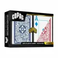 Игральные карты пластиковые Copag Legacy покерный размер jumbo индекс 4 colour красный/синий