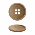 391387/4 40 Пуговица 40L (25 мм), 4 прокола, пластик (3904 светло-коричневый), 50 шт