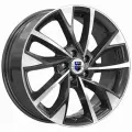 Колесный диск КиК Роквуд 7x17 5x110 DIA67.1 ET50 алмаз черный
