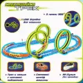 Детский гоночный светящийся гибкий автотрек Givito с машинкой на пульте управления (3 петли 360°), 51 деталь G2412-493