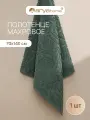 Полотенце банное махровое от бренда Arya home 70х140 Tropical темно-зеленое