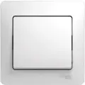 Glossa Schneider Electric Белый Выключатель 1-клавишный, сх.1, 10АХ (в сборе с рамкой) (комплект 5шт)