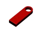 Компактная металлическая флешка с круглым отверстием (128 Гб / GB USB 2.0 Красный/Red mini3)